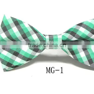 Cotton Checkered Children Kid Boy Toddler Baby Child Pre Tied Neck Bow Tie thumbnail-2