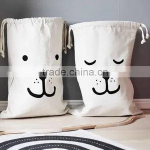 Cute Baby Toys Storage Canvas Bags Batman Bear Pattern Laundry Blanket Storage Bag Cute Wall Pocket Organizer thumbnail-1