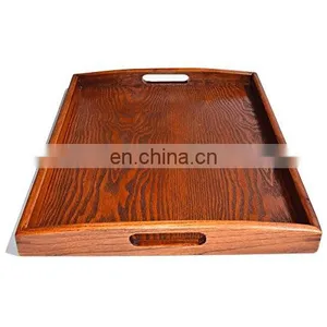 Wooden Carved Tray Wood Cutting Board Laminated Wood Tray thumbnail-1