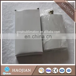 Sublimation White Color Stainless Steel Hip Flasks thumbnail-6