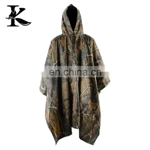 Breathable Camo Poncho Hunting Rain Wear thumbnail-2