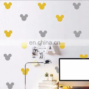 Colorful Mickymouse Head Ins Style Vinyl Mini Wall Sticker Children Room Home Decoration Mural Roon Decal thumbnail-1