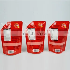 Factory Manufacture Customized Plastic Packaging Pouch/Sachet/Stand up Spouted Pouch For Tomato Sauce Juice Bag thumbnail-2