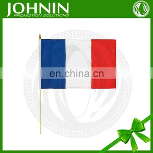 Johnin Hot Sale Product Cheap Wholesale Wooden Pole Hand Hold Flag thumbnail-2