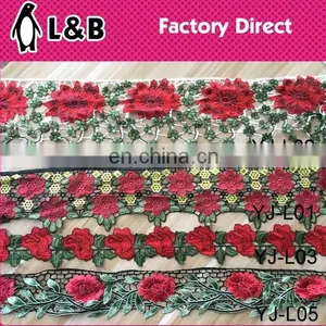 Factory Manufacture Multicolor National Style Embroidery Designs 3D Flower Lace thumbnail-2
