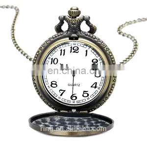 Castle Pocket Watch Chain Necklace Vintage Erotic Pocket Watches Wholesale thumbnail-5