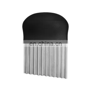 Hot Selling Cooking Tool Plastic Handle Stainless Steel Sharp Blade Ripple Potato Chip Potato Slicer Potato Cutter Knife thumbnail-1