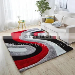 High Quality Fashionable Polyester 3D Shaggy Rug New Design thumbnail-3