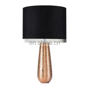 Custom Made European Luxury Rose Gold Ceramic Base Modern Nightstnad Lamps for Home Hotel Office thumbnail-1