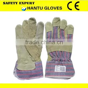 Top Quality Full Palm EN388 Leather Work Glove Safety Glove thumbnail-3