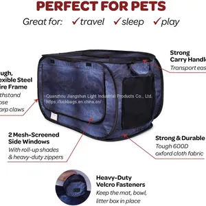 Stress Free Portable Cat Condo, Collapsible Travel Litter Box, Foldable Feeding Bowl, Small Pet Cages thumbnail-2