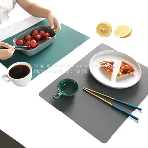 Silicone Table Mats Waterproof, Heat-insulating and Oil-proof Placemats Small Pieces of Home Restaurants Nordic Cups and Dishes Mats Net Red Wind thumbnail-1