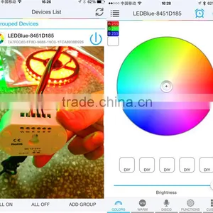 Smart RGB/W LED Strip Light Bluetooth LED Controller With Multilingual Android & IOS APP, Support Disco Mode and Camera Colorpix thumbnail-1