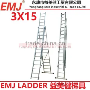3 Section Extension Ladder 3X15 thumbnail-1
