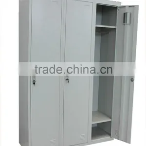 Easy Assemble Knock Down Metal 3 Door Metal Lockers Storage Cabinets/metal Clothes Cabinet thumbnail-1