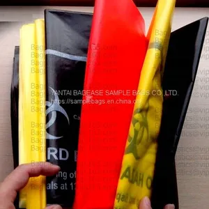 Biohazard Disposal Bags With Warning Label/Sterilization Indicator Lab Can Liners Labeling Biohazardous Trash Safely thumbnail-1