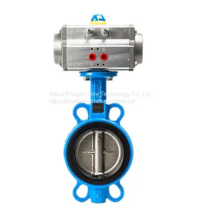 24v Electric Actuator Butterfly Valve Pneumatic Regulating Wafers End Type Butterfly Valve thumbnail-1