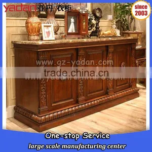 Walnut Color Classic Console Table With 2 Drawers and Griotte Top,console Table Back of Sofa thumbnail-4