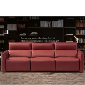 Space Capsule Italian Minimalist Leather Functional Sofa Corner Living Room Electric Sofa Combination thumbnail-3