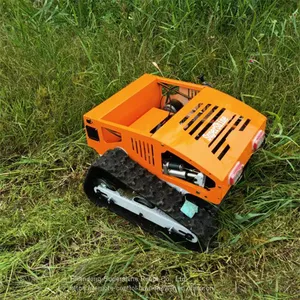Robot Lawn Mower for Hills, China Remote Controlled Grass Cutter Price, Tracked Robot Mower for Sale thumbnail-4
