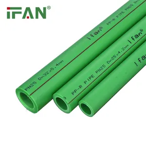 IFAN PN12.5/PN16/PN20/PN25 Plumbing Plastic Green White Water Pprc PPR Pipe for Hot and Cold Water Supply thumbnail-1