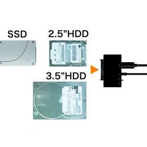 Support OEM 10Gbp SATA to USB 3.0 Type-C Adapter Cable for 2.5/3.5 Inch HDD 7+15 22 Pin thumbnail-4