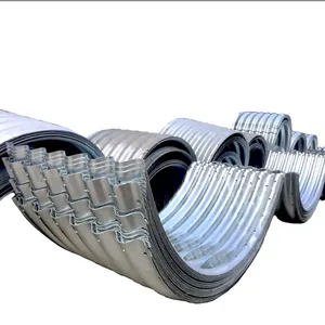Galvanized Corrugated Metal Pipe 20mm 3/4'' Armco Mp100 Steel Pipe Flexible Corrugated Tube Large Diameter thumbnail-2