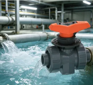 PVC Metering Ball Valve PVC-U Flow Control Valve for Water Treatment System Chemical Pipeline Control thumbnail-1