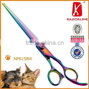 NPK15RW SUS440C Rainbow Pet Shear TIJERAS DE MASCOTA thumbnail-1