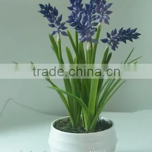 2014 New Design Potted Purple Artificial Fake Flower for Home or Office Decorating thumbnail-1