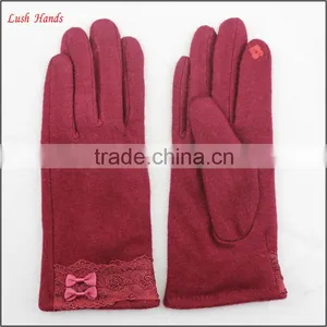 Ladies Winter Fashion Dress Gloves Thin Woolen Gloves Touch Screen Hand Gloves thumbnail-2
