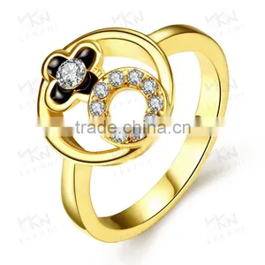 Custom Gold Plated Wedding Finger Fing / Wholesale Fashion Jewelry Quality Choice thumbnail-2