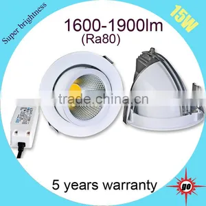 Ajustable Led Downlight 15w Dimmable Cob Led Gimbal Downlight thumbnail-3