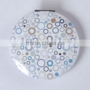 Round Shape Aluminum Double Side Foldable Promotion Travel Mirror thumbnail-1