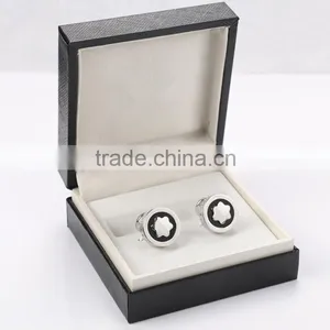 Black Hard Paper Cufflink Gift Box thumbnail-3