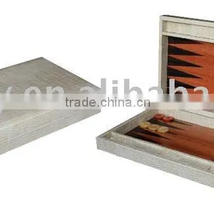 Stylish Leather Backgammon Game Set thumbnail-1