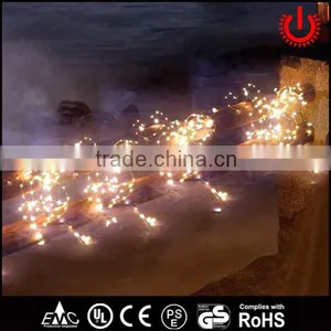 3V 200L Warm White Christmas Decoration Copper Lights thumbnail-1