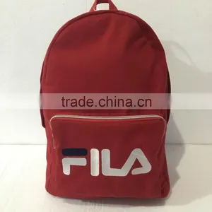 2# Newest Design Big Capacity Cotton Fabric Backpack With Embroidery Logo thumbnail-3