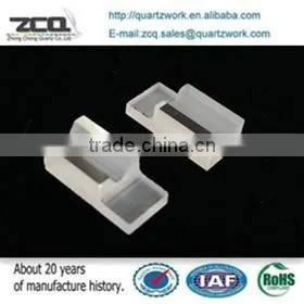 CNC Machined V Shape Groove Quartz Glass Part thumbnail-1