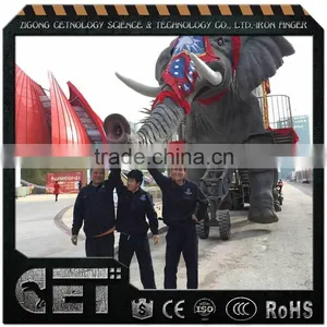 Exhibition Elephant Walking Mechanical Elephant Animatronic Elephant thumbnail-3