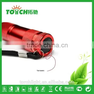 Hot Mini Cheap Aluminum 9 LED Flashlight for Promotion Gift LED Flashlight thumbnail-3