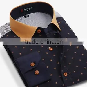 Men's Long Sleeve Black Cotton Dress Shirt Formal Shirt thumbnail-1