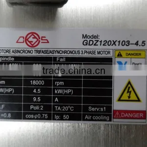 Toauto 4.5kw Electric Spindle Motor GDZ120x103-4.5 Price Cheap thumbnail-3