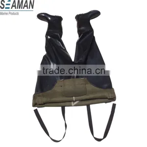 2-Ply Stretch Rubber Army Green Fabric Lining Chest Wader With Cleat Sole thumbnail-2
