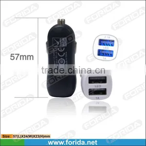 3.1A Dual Port ABS Mobile Phone Usb Car Charger thumbnail-1