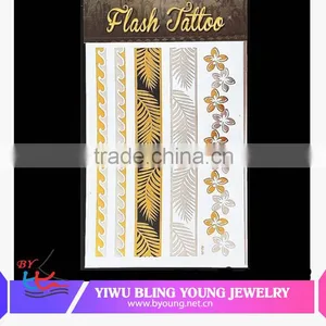 Eco-friendly High Quality Metallic Stickers Temporary Tattoo thumbnail-5