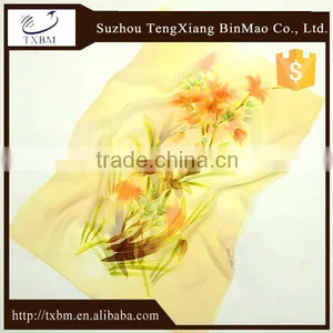 Customize Digital Printed Chiffion Scarf 100% Silk Scarves NO MOQ thumbnail-1