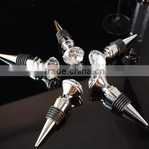 Crystal Diamond Wine Bottle Stopper for Wedding Decoration thumbnail-4