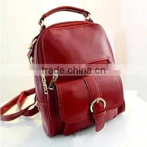 Korean Style Hot Selling the Latest Lady Casual pu Leather Backpack thumbnail-2