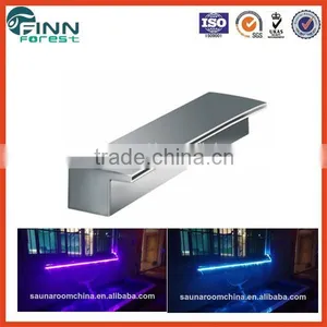 1 Meter LED Light Inside Stainless Steel 304 Water Curtain Waterfall Wall Decorative Quality Choice thumbnail-1